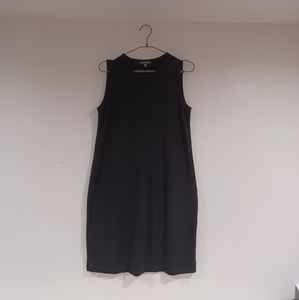 Eileen Fisher Dress Womens Sleeveless Jersey Knit Sheath Black Size Small S